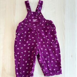 Vintage OshKosh corduroy overalls bubble fit 6M